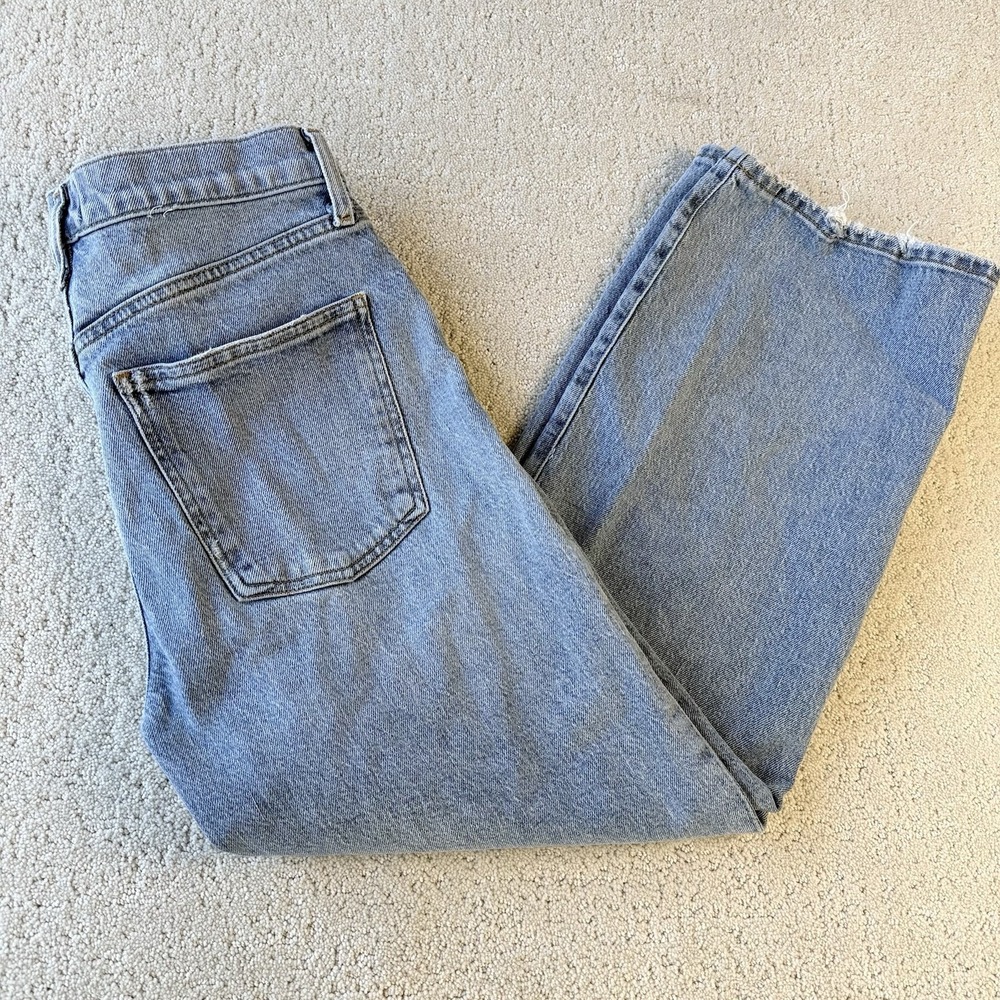 AGOLDE Harper Crop Womens Size 26 High Rise Straight Light Wash $188 - Picture 13 of 14